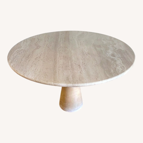 Used Vintage Travertine Dining Table for sale on AptDeco