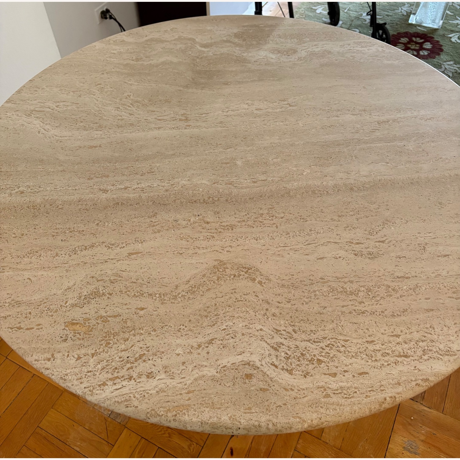 Vintage Travertine Dining Table - image-2