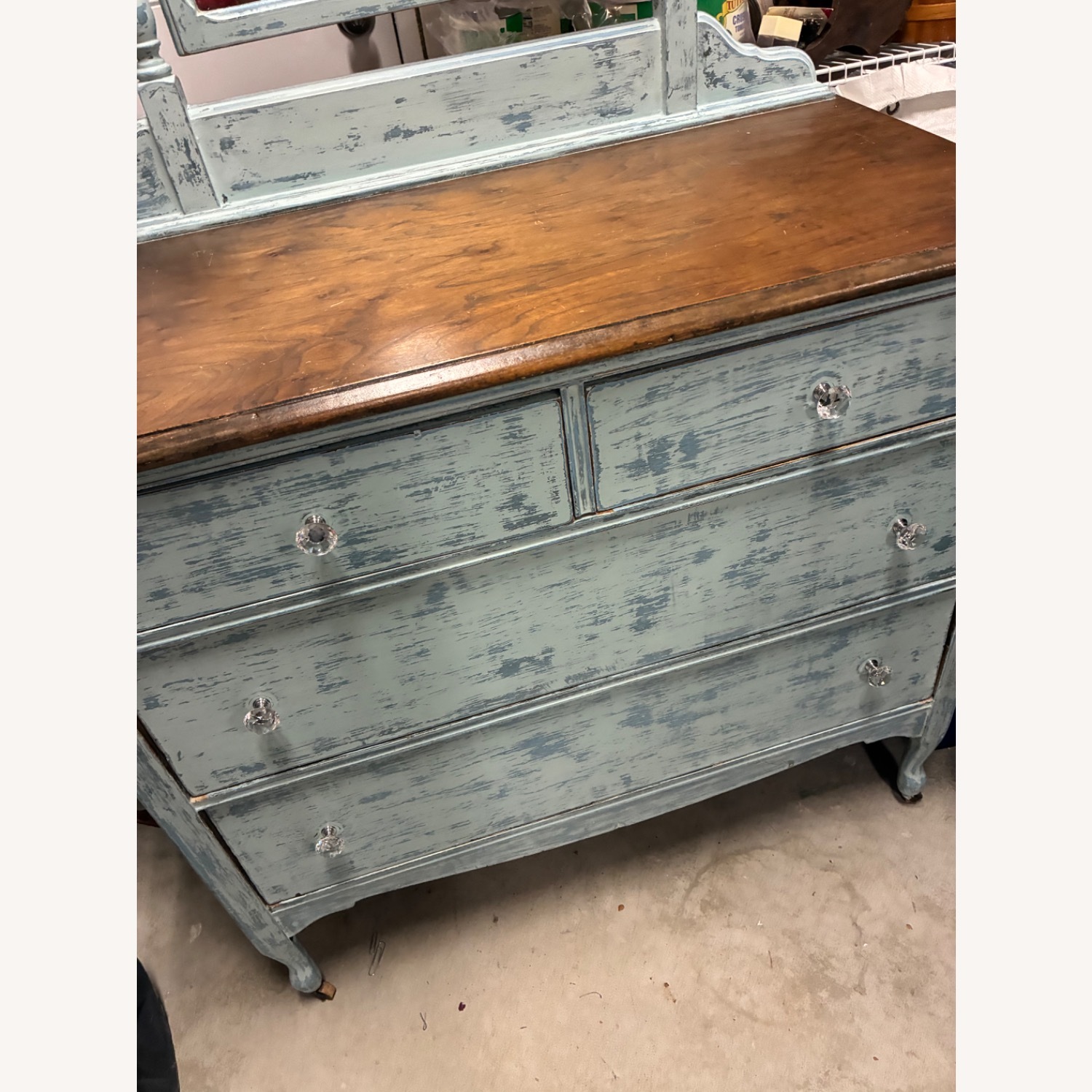 Antique Blue Dresser - image-2