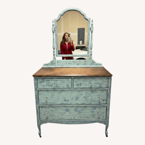 Used Antique Blue Dresser for sale on AptDeco