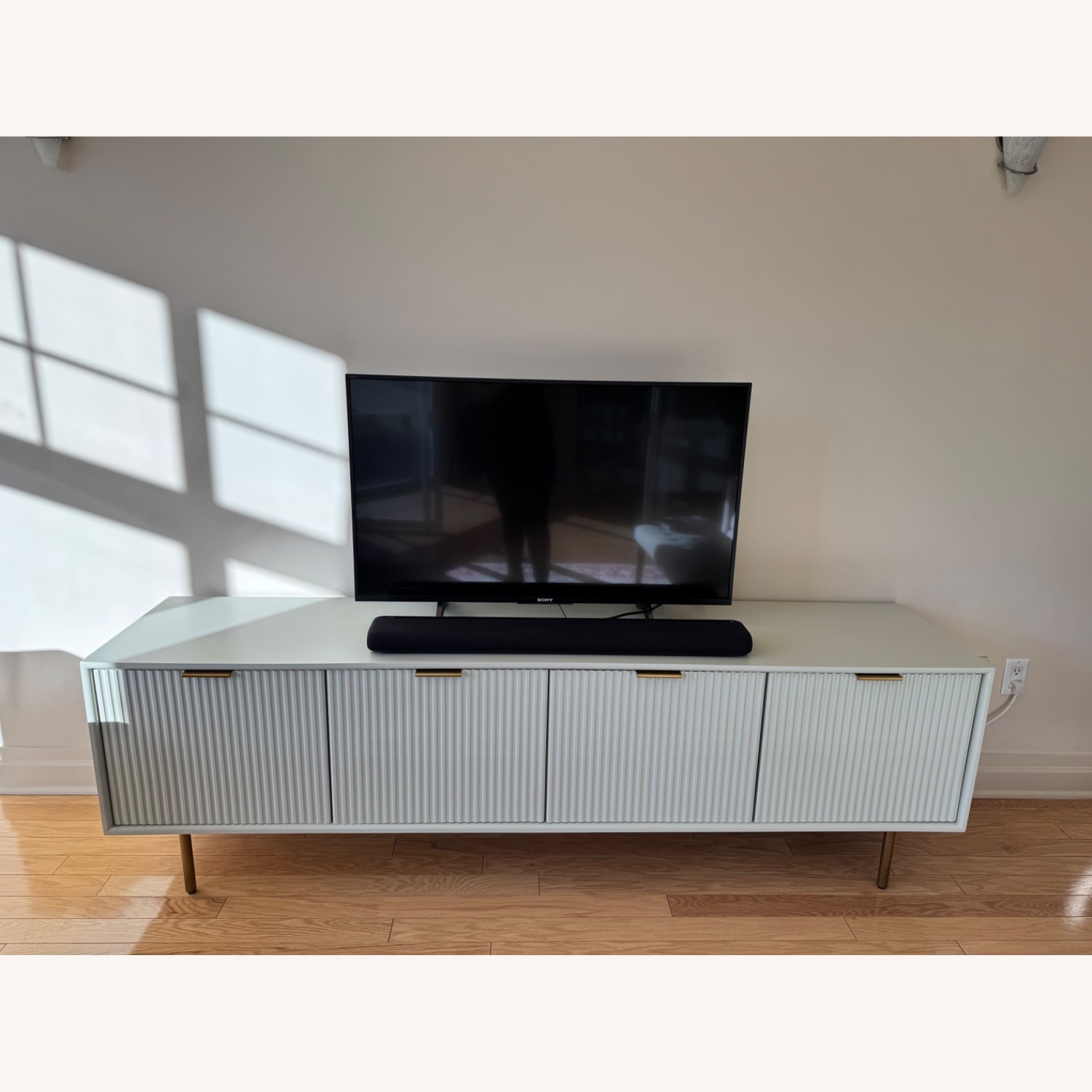West Elm Quinn Media Console Haze - image-1