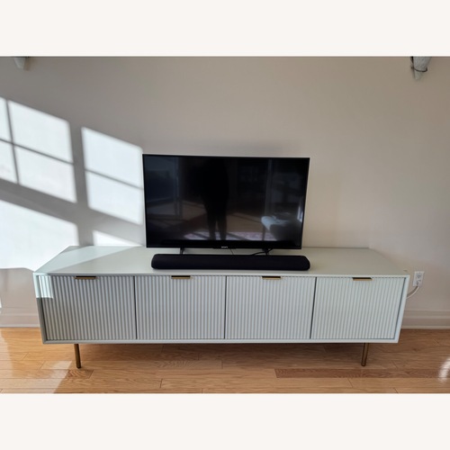 Used West Elm Quinn Media Console Haze for sale on AptDeco