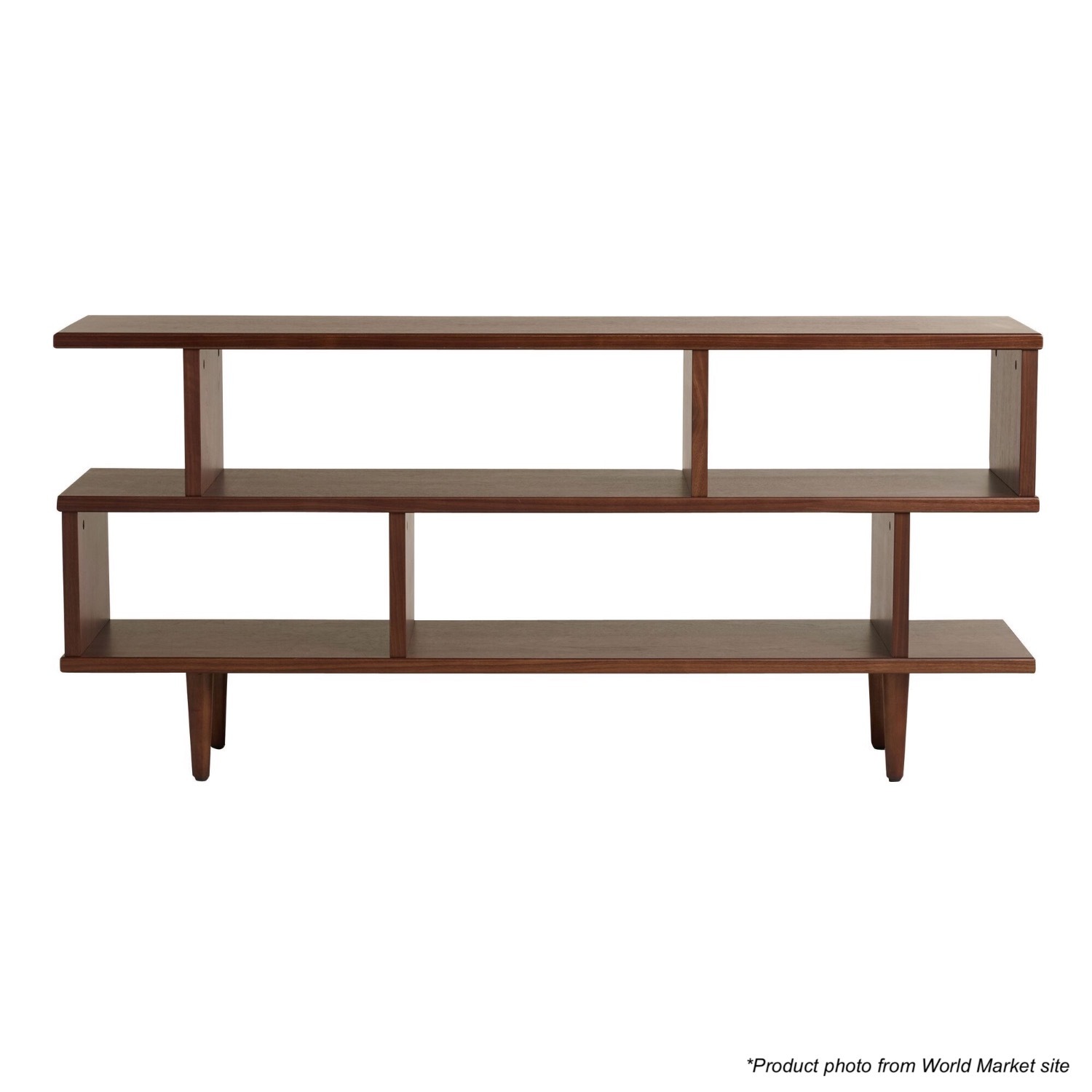 World Market MCM Ashlyn Walnut Brown Bookshelf - image-1