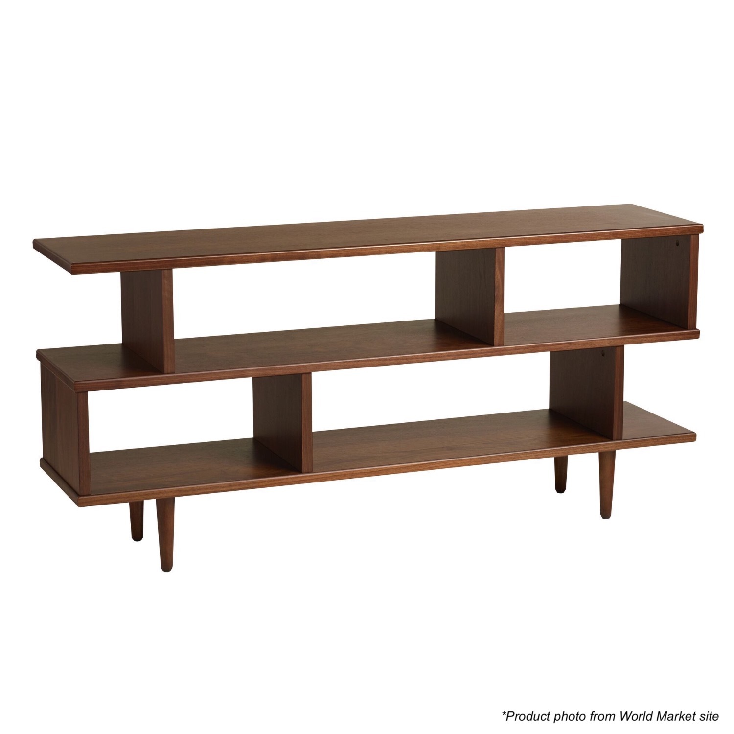 World Market MCM Ashlyn Walnut Brown Bookshelf - image-2