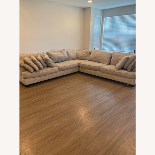 Used Raymour & Flanigan Maverick Natural 3+ Piece Sectional for sale on AptDeco