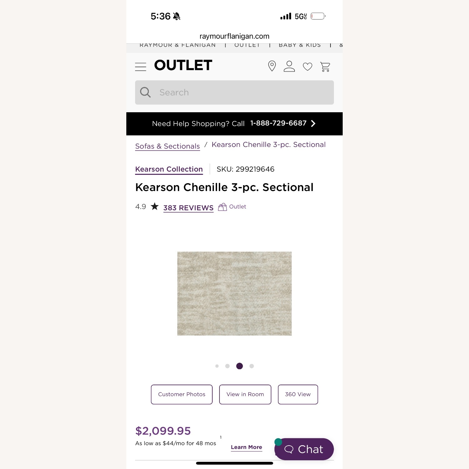 Raymour & Flanigan Maverick Natural 3+ Piece Sectional - image-8