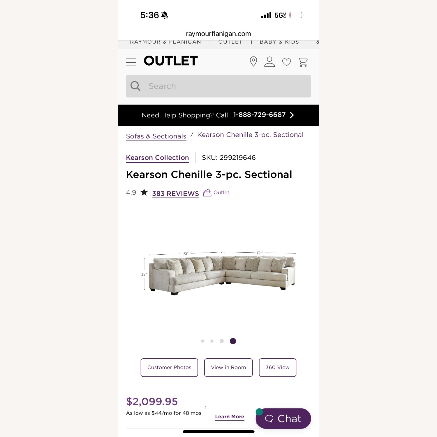 Raymour & Flanigan Maverick Natural 3+ Piece Sectional - image-6