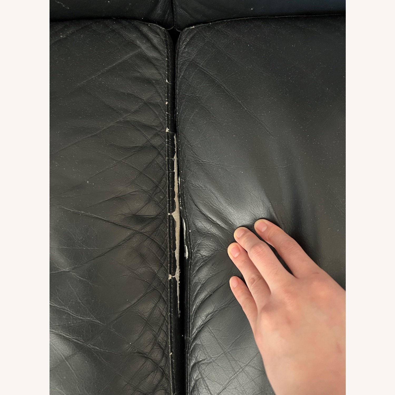 Black Leather 3+ Seater Sofa - image-4