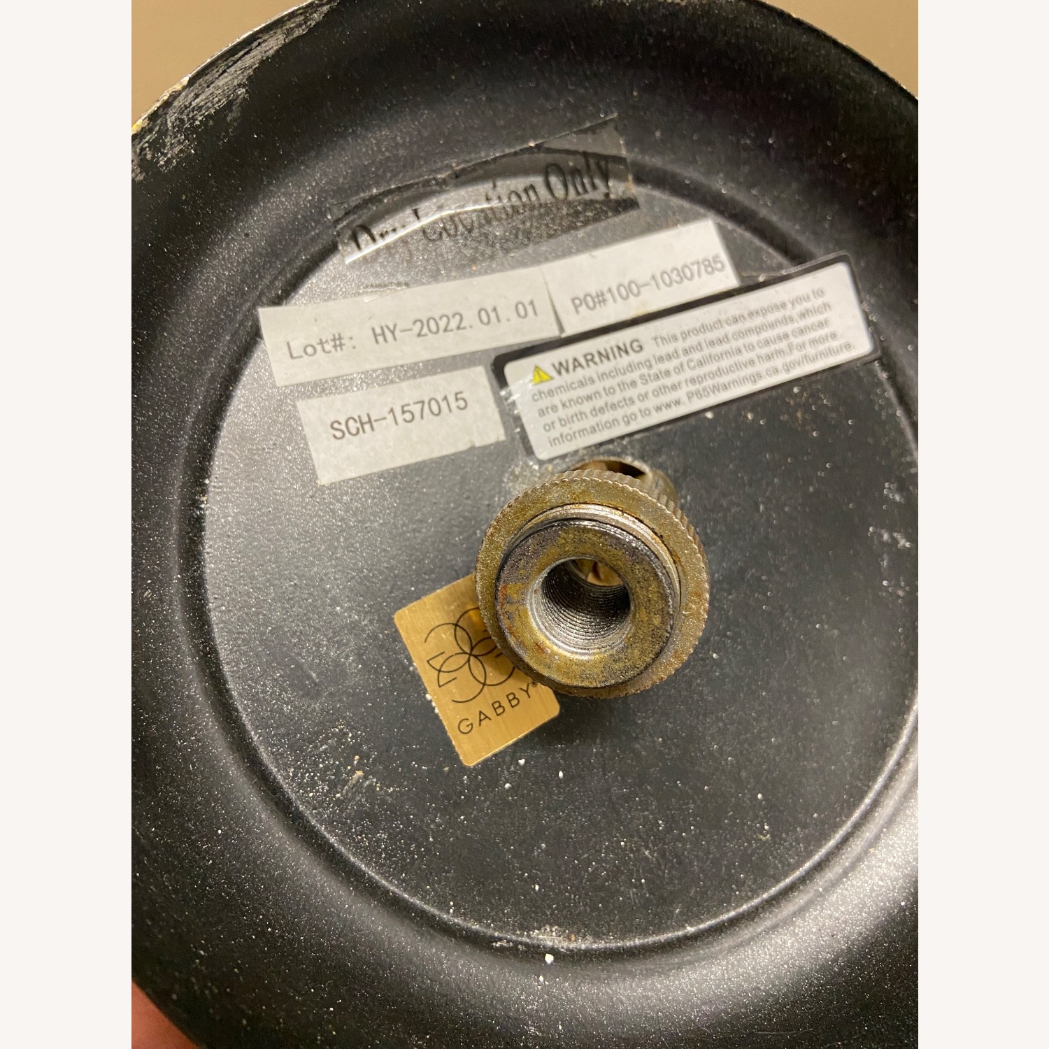 Peggy Antique Gold Wood/ Metal Ceiling Lamp - image-4