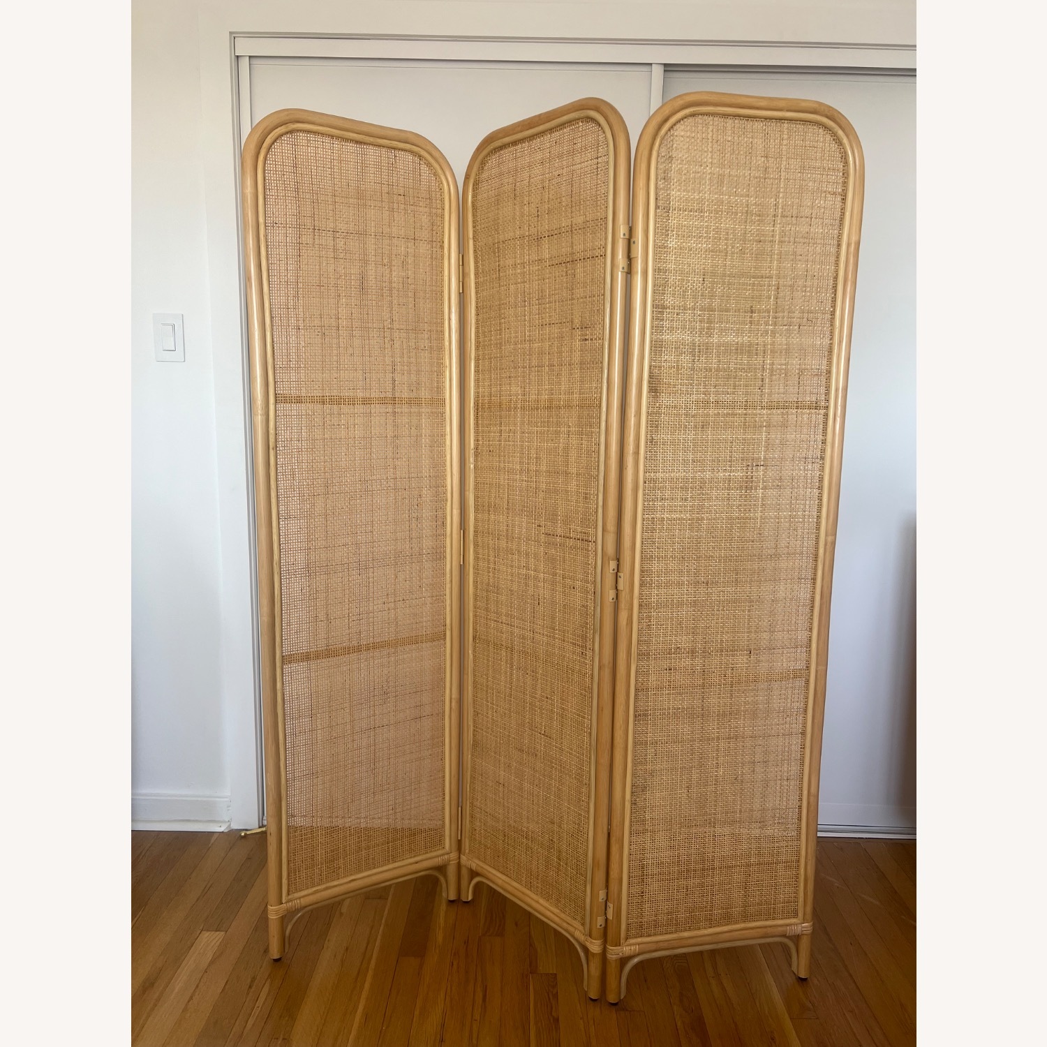 West Elm Zeze Rattan 3-Panel Room Divider  - image-2