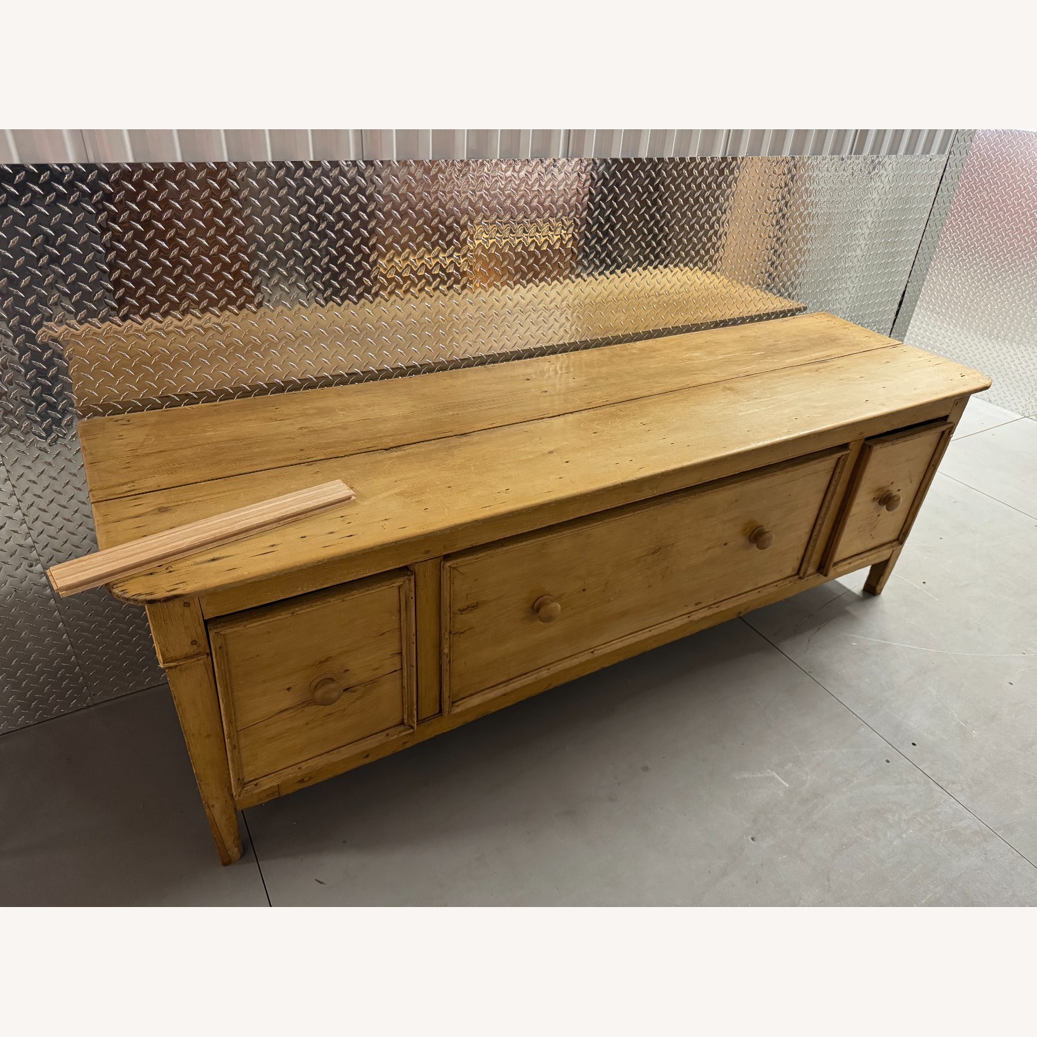 Antique English Pine Blanket Chest - image-3