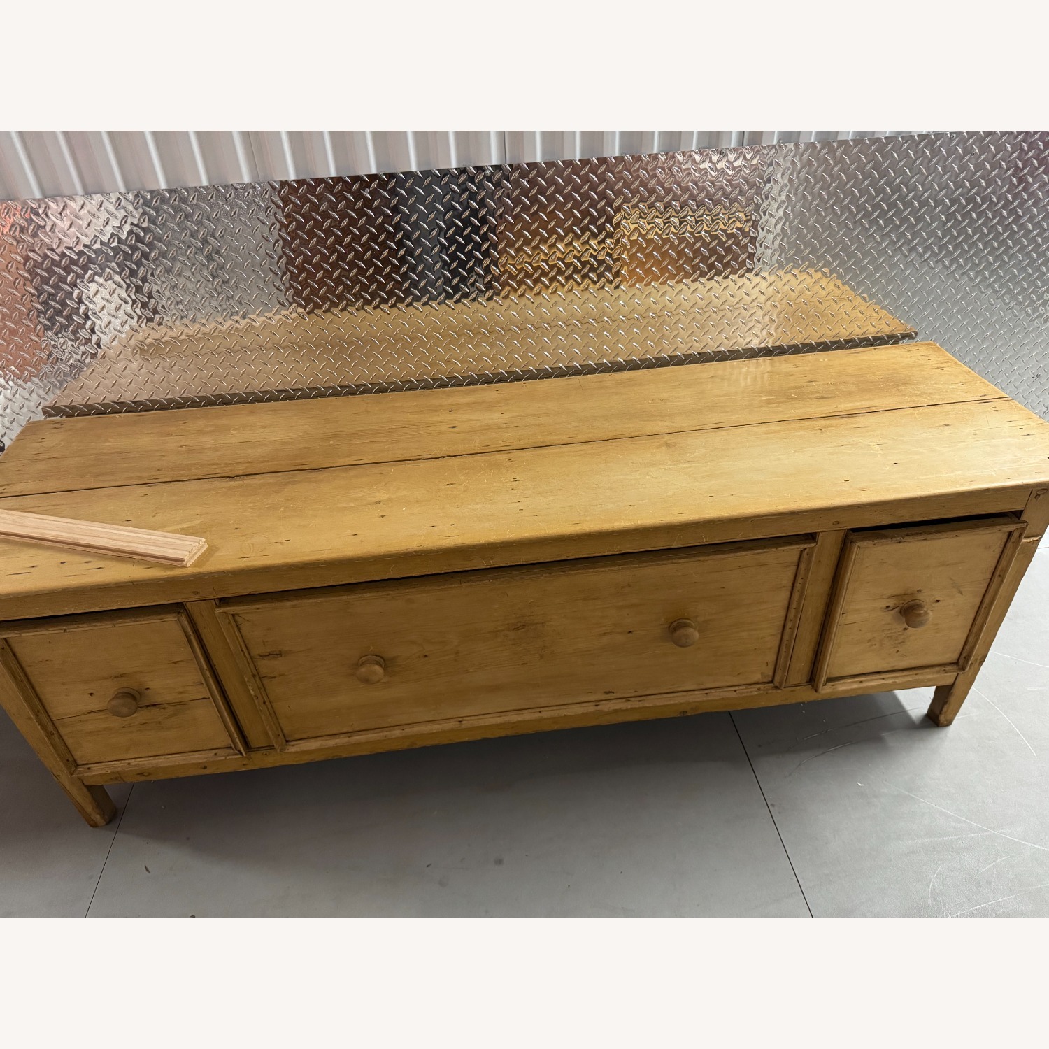 Antique English Pine Blanket Chest - image-2