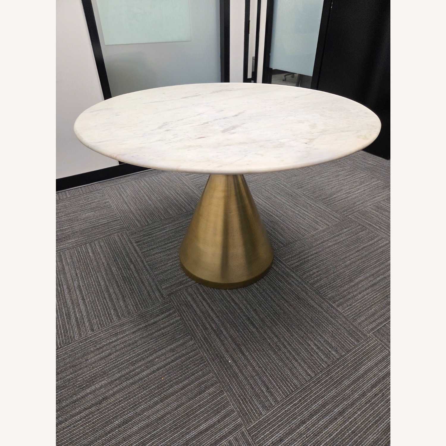 West Elm White Marble Dining Table - image-6