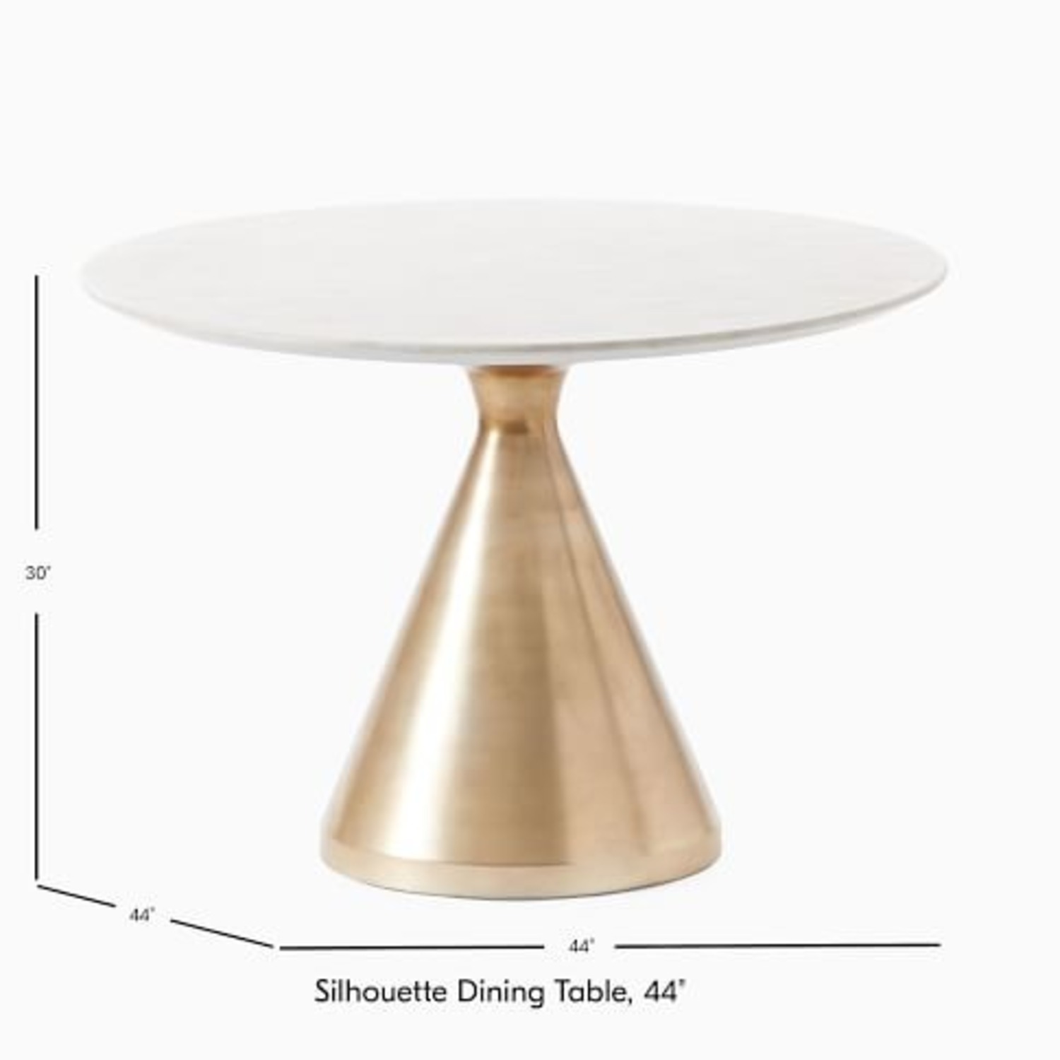 West Elm White Marble Dining Table - image-1