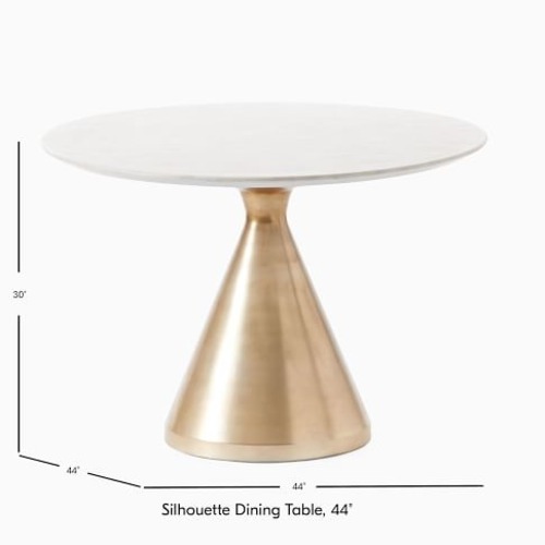 Used West Elm White Marble Dining Table for sale on AptDeco