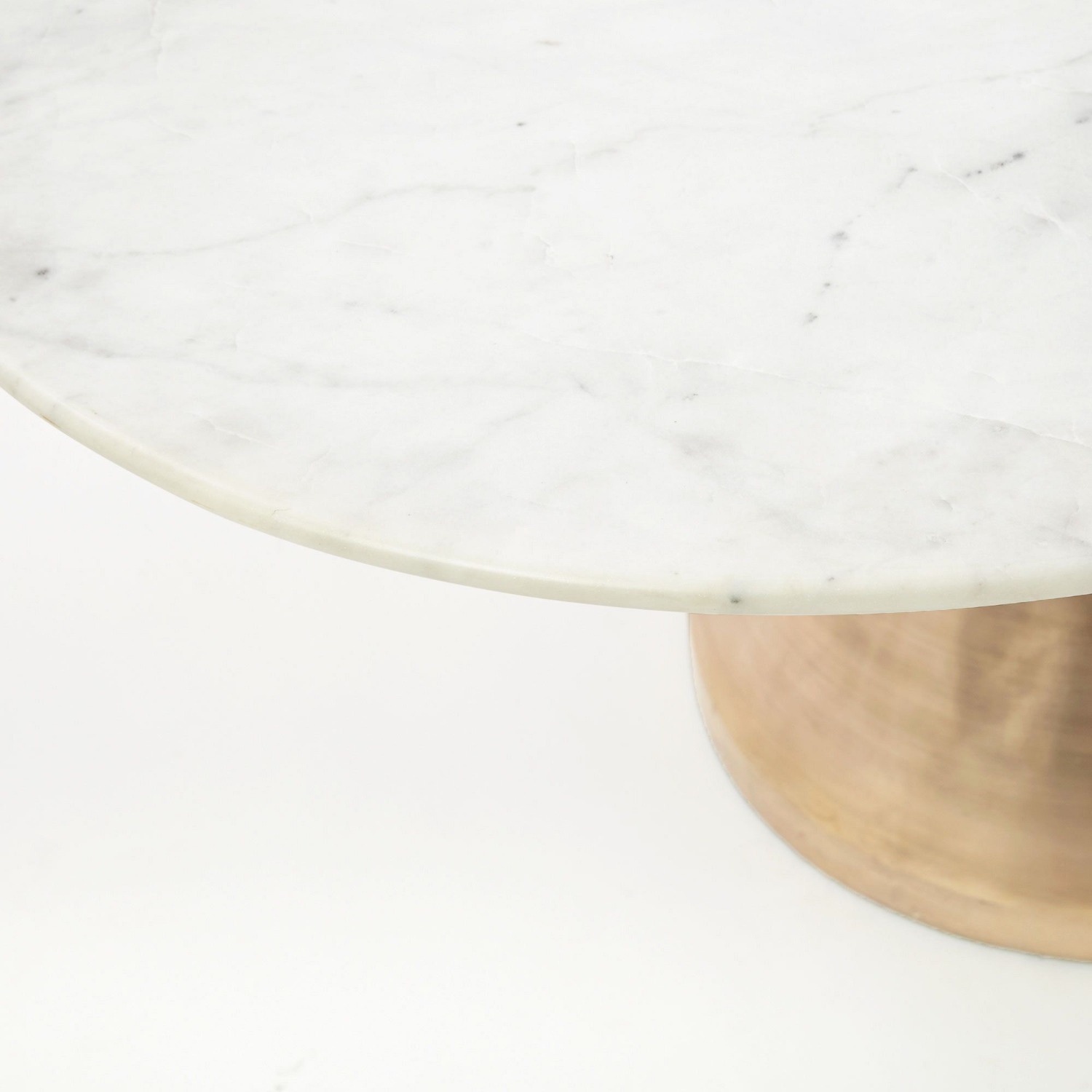 West Elm White Marble Dining Table - image-2