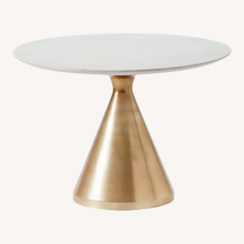 Used West Elm White Marble Dining Table for sale on AptDeco
