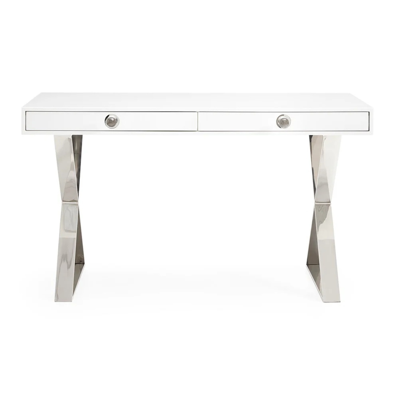  Jonathan Adler Channing Desk with Glass Top - image-9