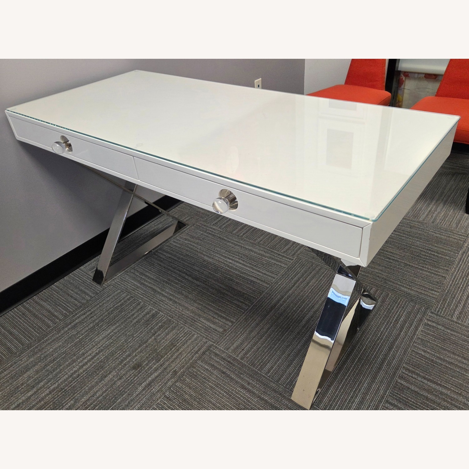  Jonathan Adler Channing Desk with Glass Top - image-3