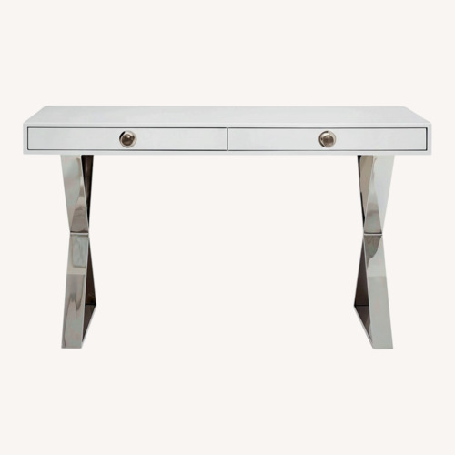 Used Jonathan Adler Channing Desk with Glass Top  for sale on AptDeco