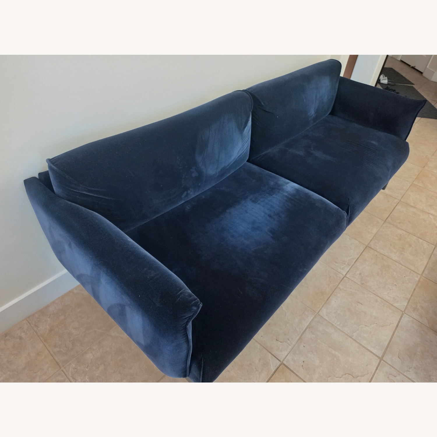 IKEA Applaryd Blue Suede 3+ Seater Sofa - image-3