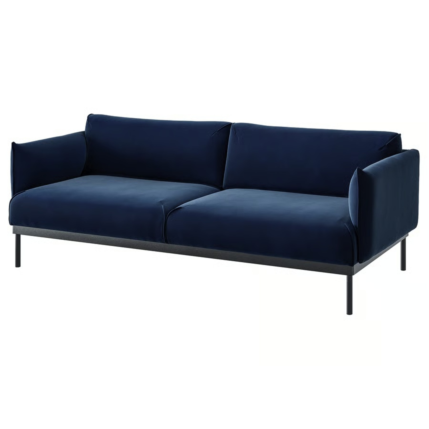 IKEA Applaryd Blue Suede 3+ Seater Sofa - image-4