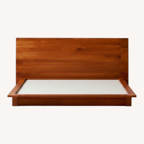 Used CB2 Acacia Andes Wood Queen Bed for sale on AptDeco