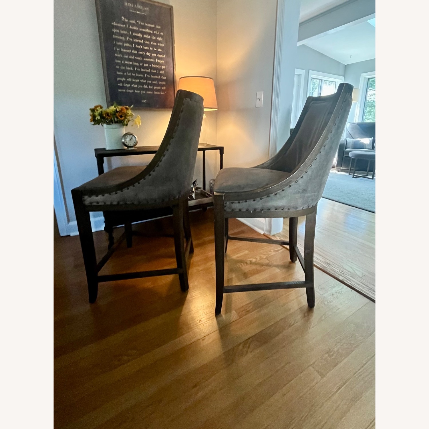 Restoration Hardware Suede Bar/Counter Stools - image-3