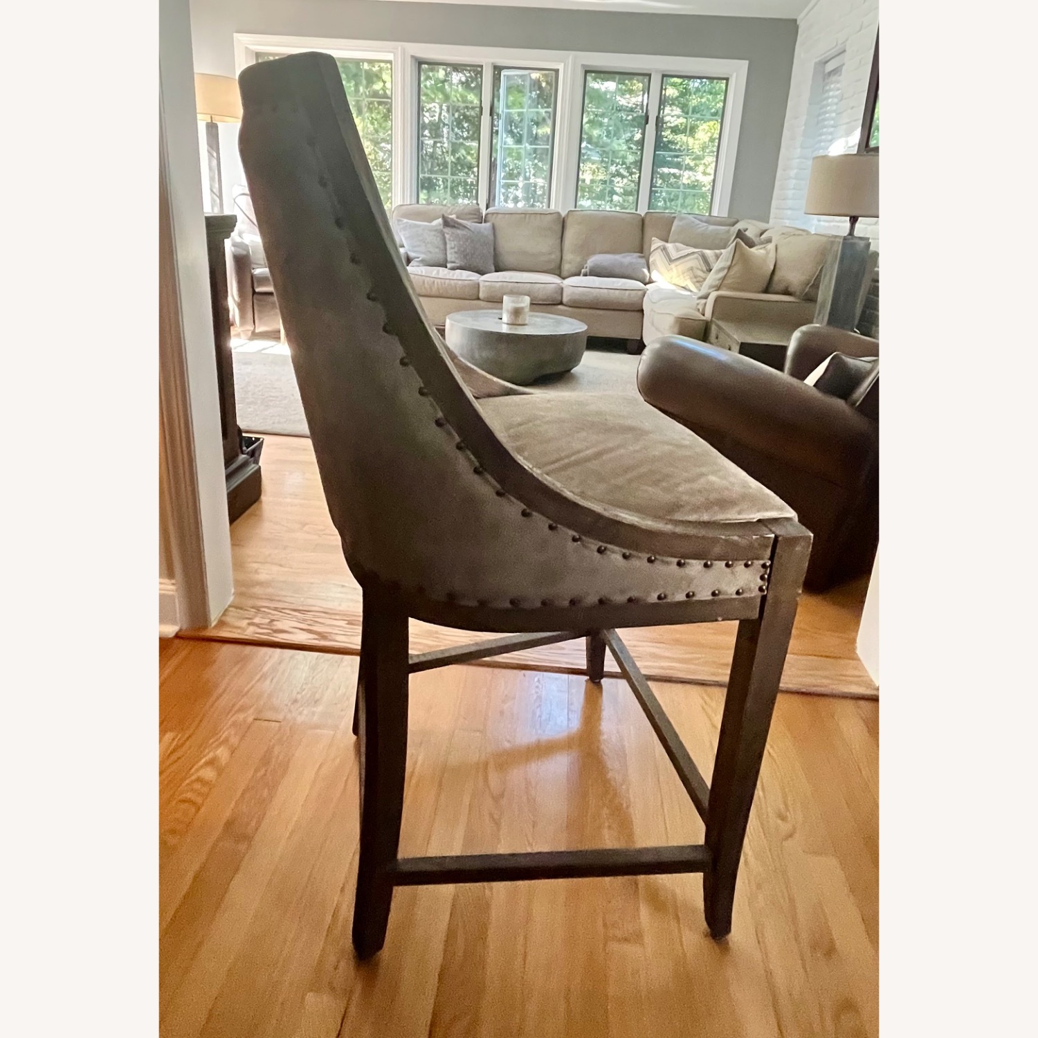 Restoration Hardware Suede Bar/Counter Stools - image-7