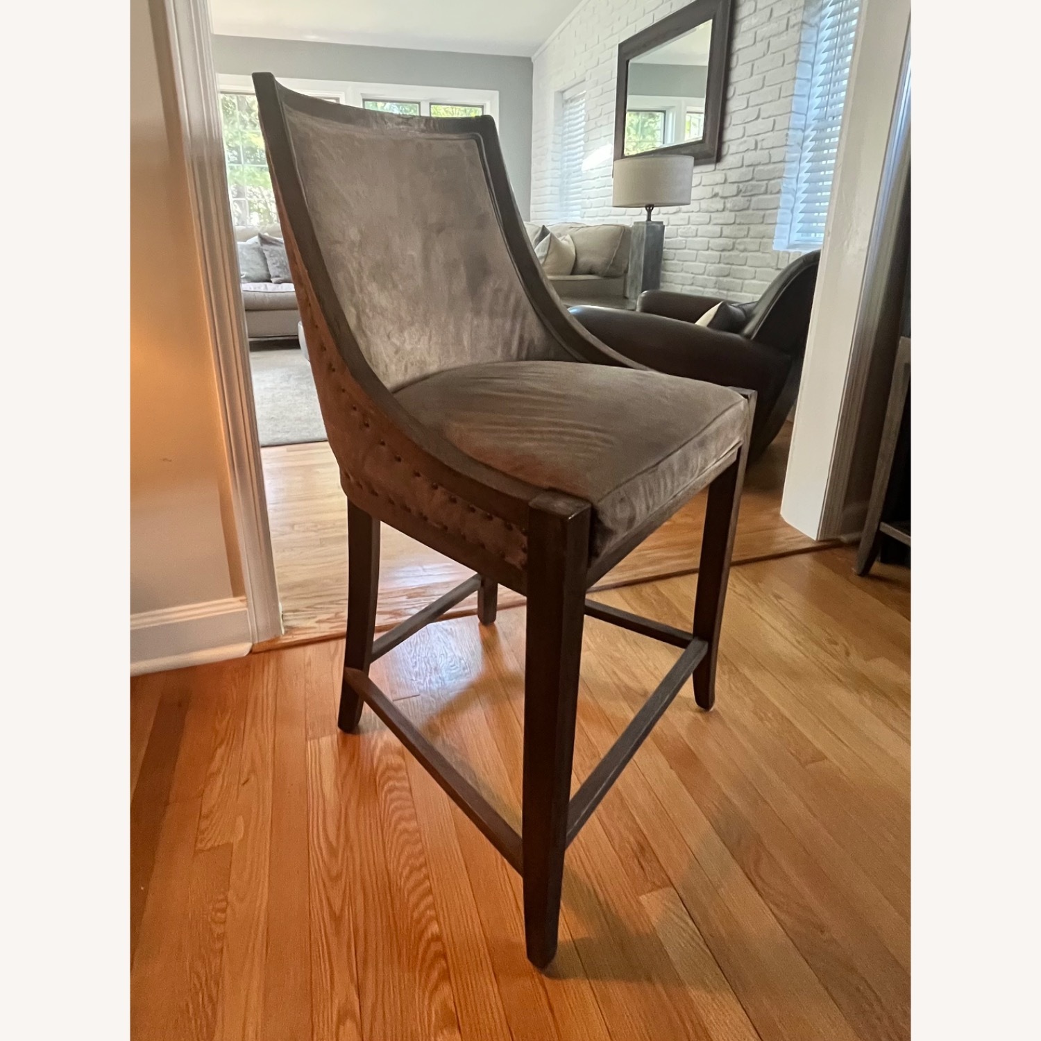 Restoration Hardware Suede Bar/Counter Stools - image-5
