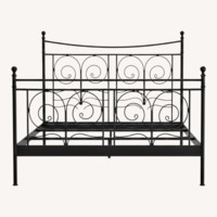 IKEA Noresund Elegant Queen Bed Metal Frame