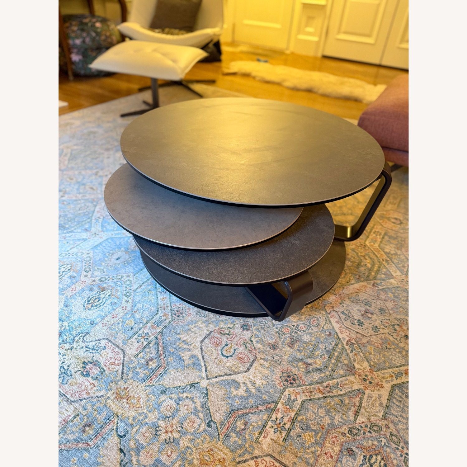 Roche Bobois Quartet Dark Gray Ceramic Coffee Table - image-5