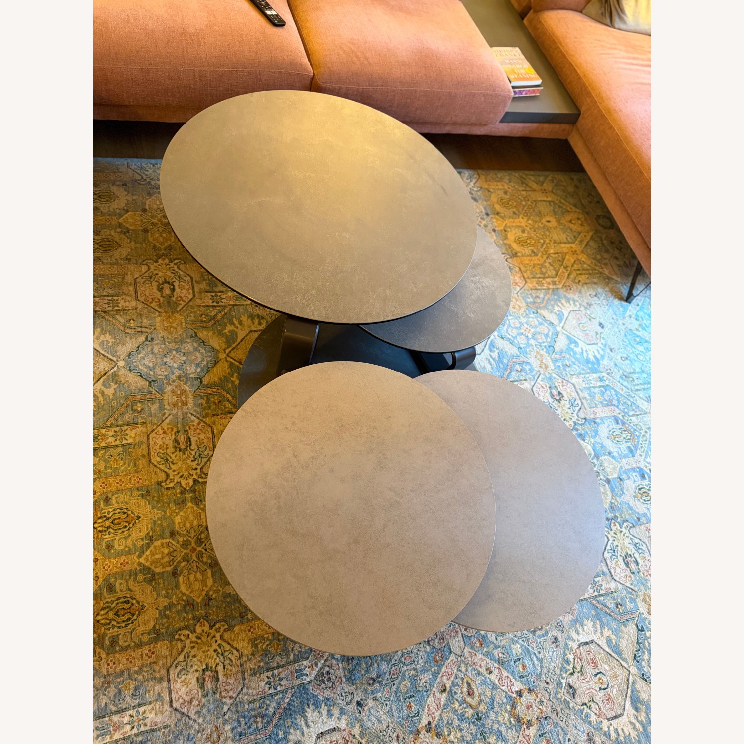 Roche Bobois Quartet Dark Gray Ceramic Coffee Table - image-2