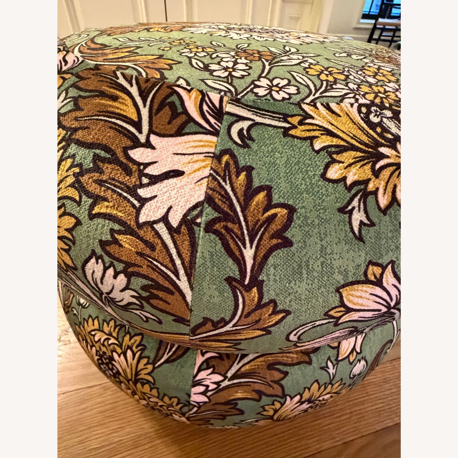 Anthropologie Jylin Velvet Muntz Ottoman - image-4
