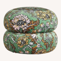 Anthropologie Jylin Velvet Muntz Ottoman