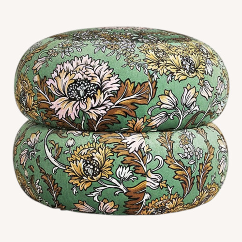 Used Anthropologie Jylin Velvet Muntz Ottoman for sale on AptDeco