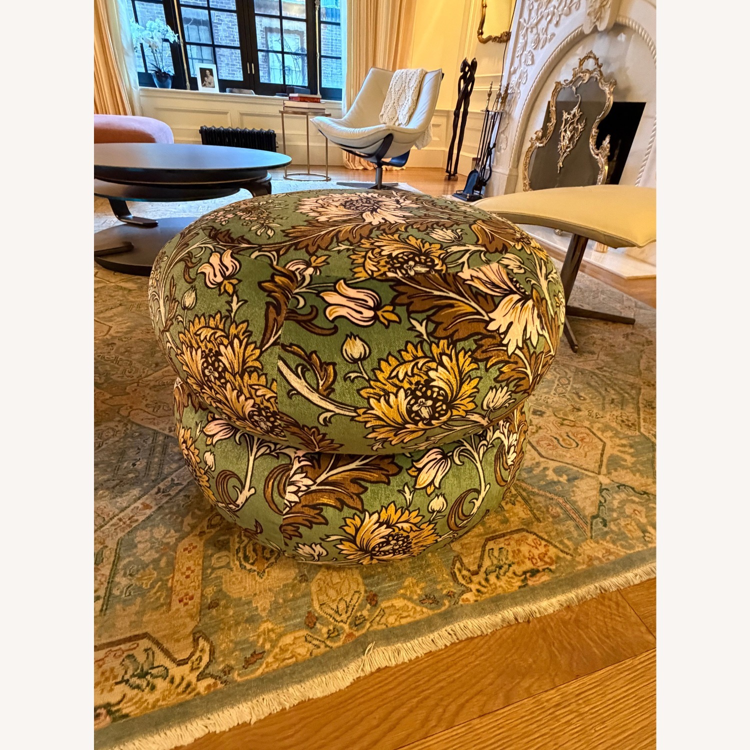 Anthropologie Jylin Velvet Muntz Ottoman - image-2