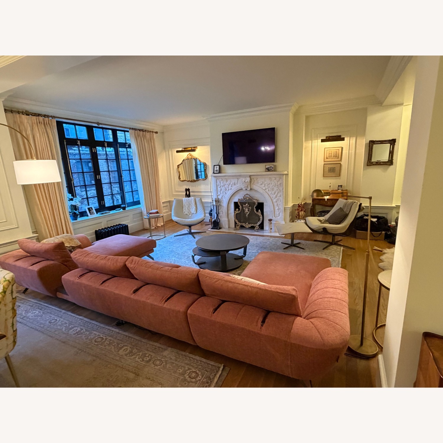 Roche Bobois Caractere Pink Boucle 2 Piece Sectional - image-8