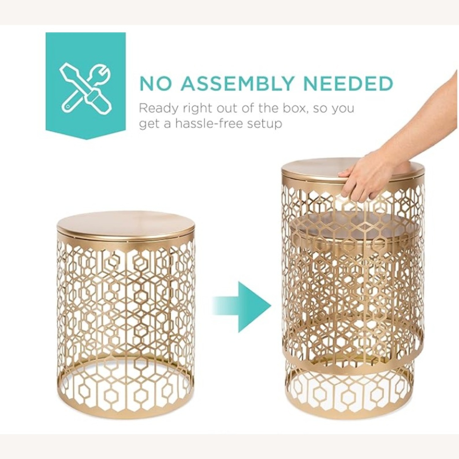 Amazon Gold End Tables - image-3