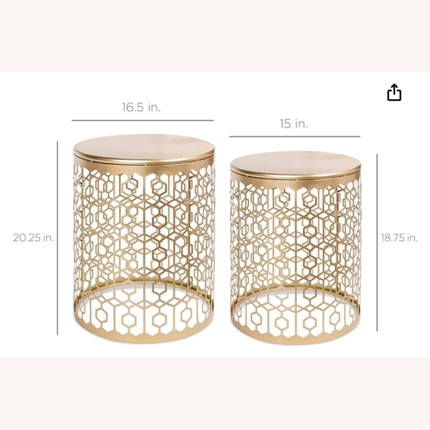 Amazon Gold End Tables - image-2