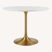 Modway Lippa White Metal Dining Table