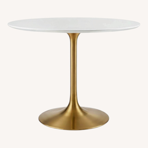 Used Modway Lippa White Metal Dining Table for sale on AptDeco