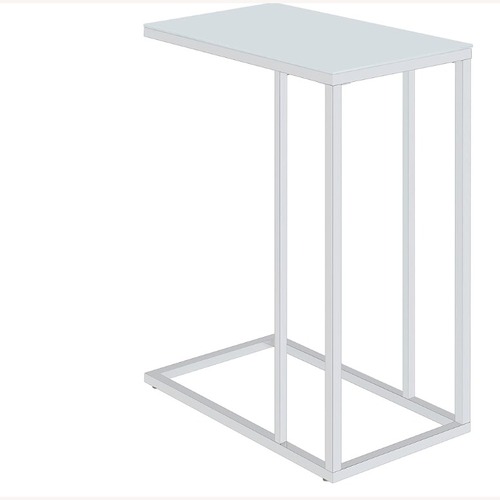 Used Coaster Fine Furniture Silver Glass Side Table for sale on AptDeco