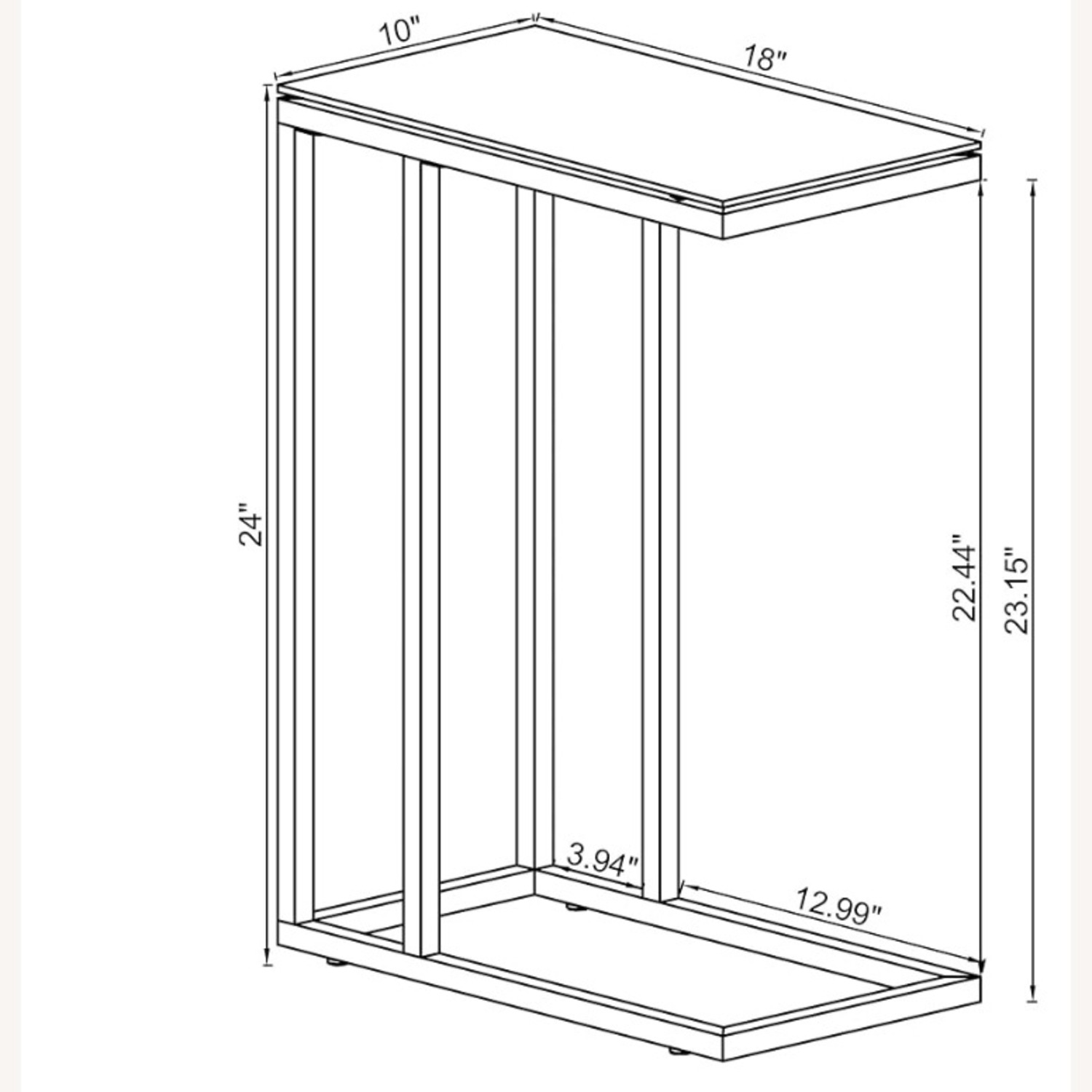 Coaster Fine Furniture Silver Glass Side Table - image-3