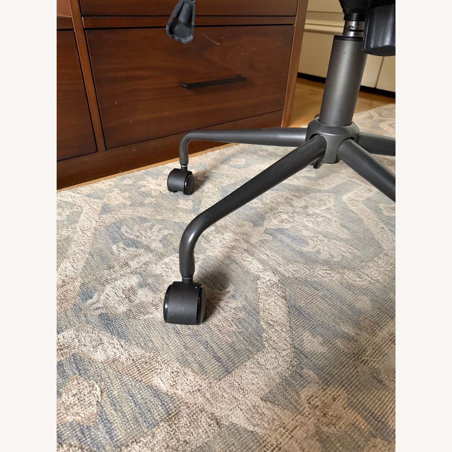 Pottery Barn Teen Dark Brown Leather Office Chair - image-5