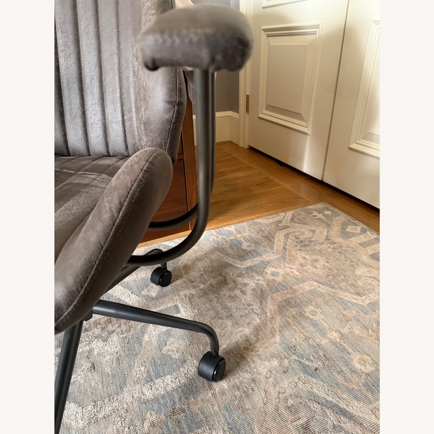 Pottery Barn Teen Dark Brown Leather Office Chair - image-4