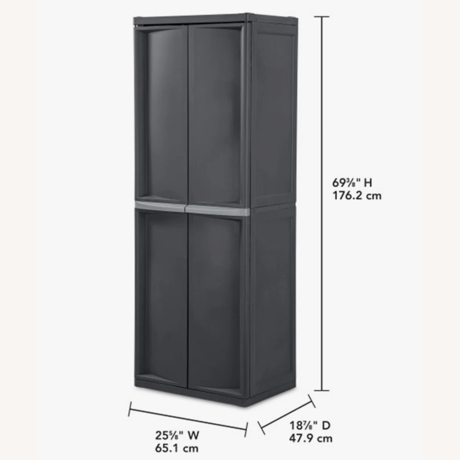 4-Shelf Storage Cabinet With Doors - image-3