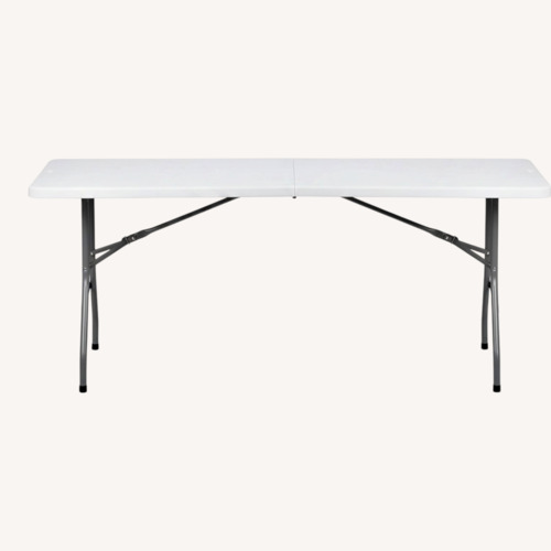 Used 72" Plastic Rectangular Folding Table for sale on AptDeco