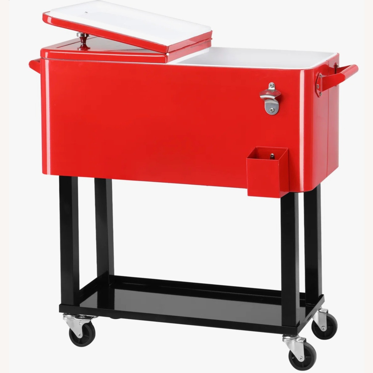 Wayfair 80 Qt. Outdoor Rolling Cooler Cart Storage Cabinet - image-2