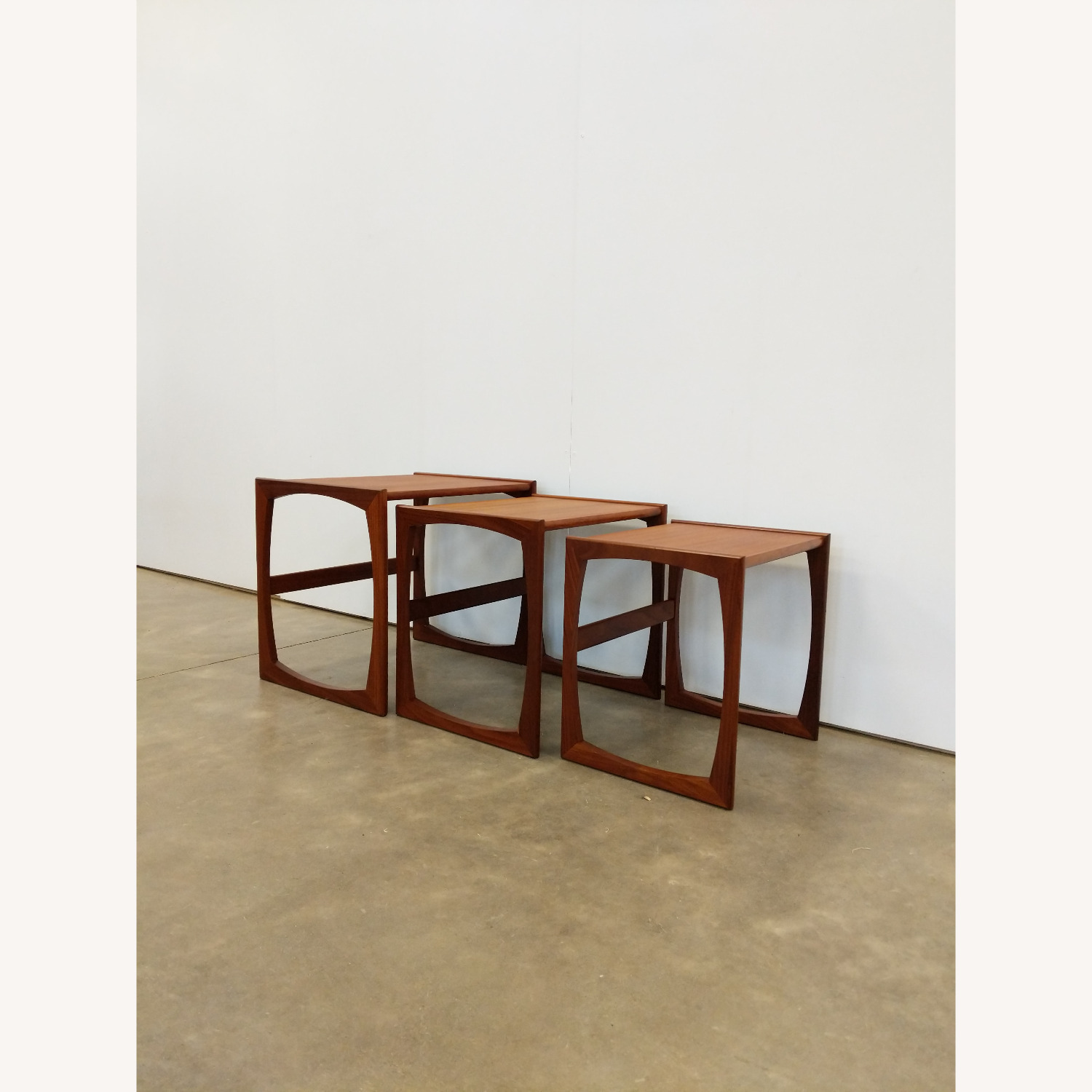 Vintage Mid Century Modern Teak Nesting Tables - image-3
